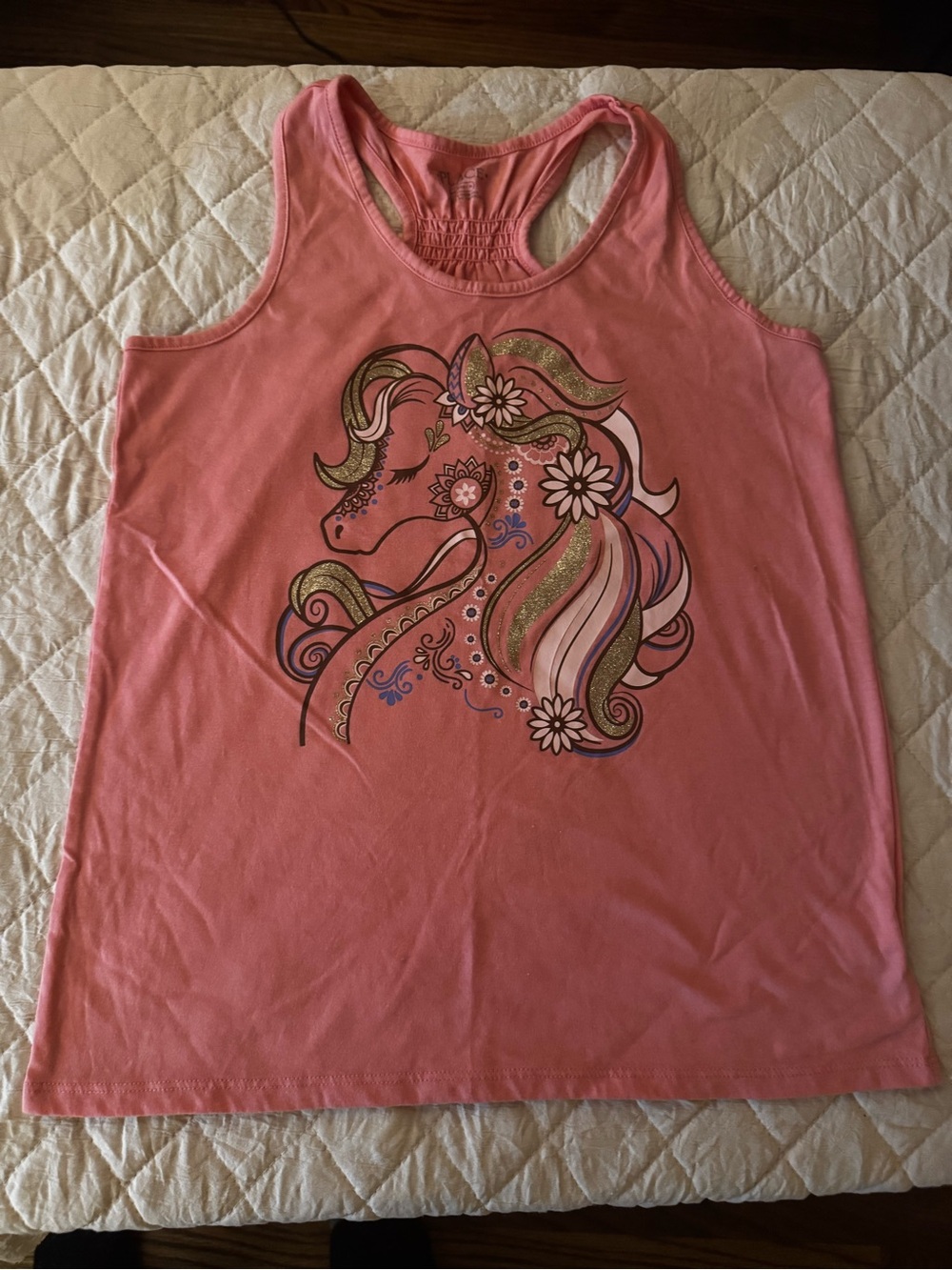 The Children's Place Pink Unicorn Graphic Racerback Tank